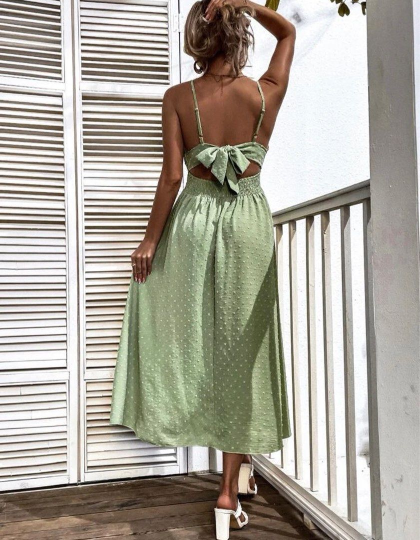 Sage Green Shein Dress, Women's Fashion, Dresses & Sets, Dresses on