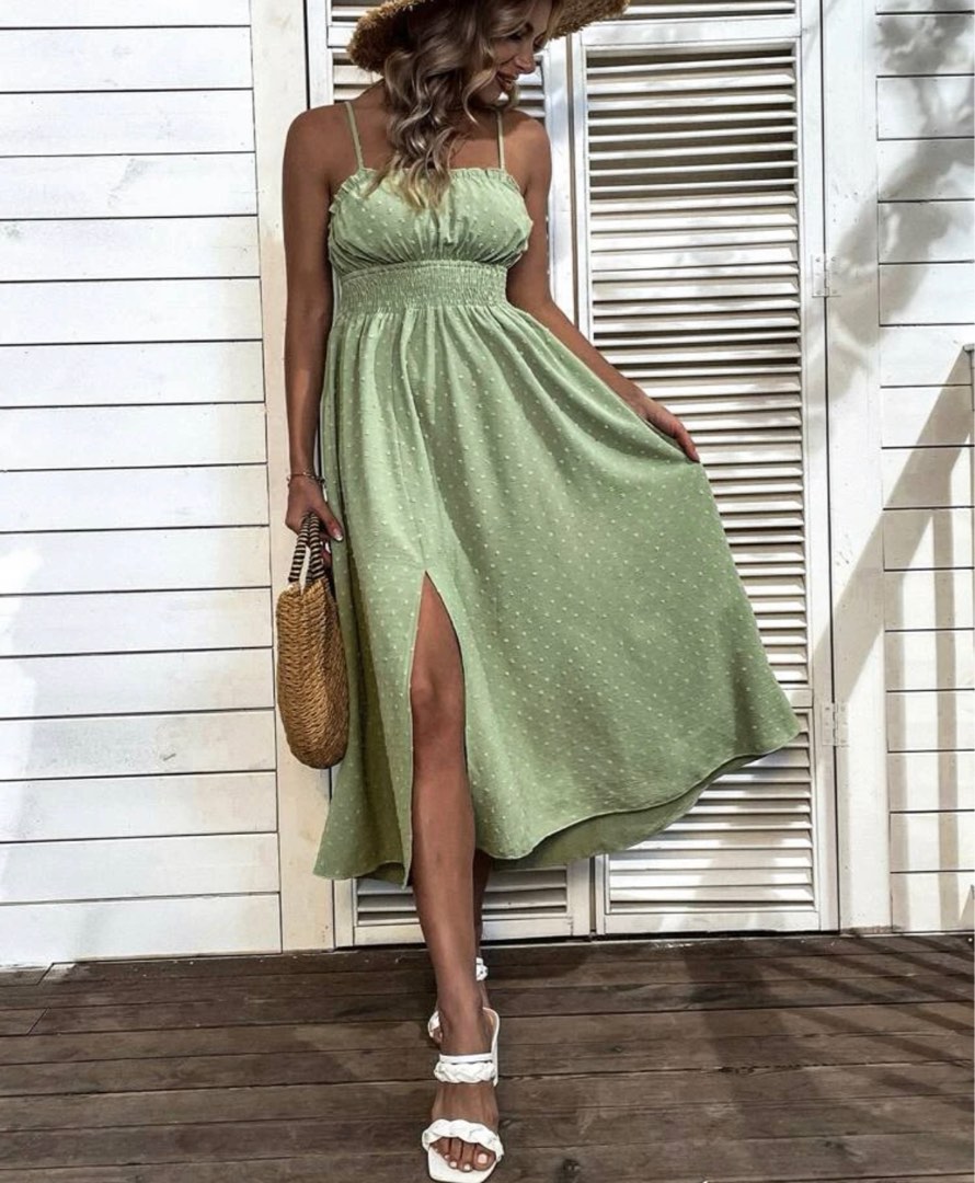 Sage Green Shein Dress, Women's Fashion, Dresses & Sets, Dresses on