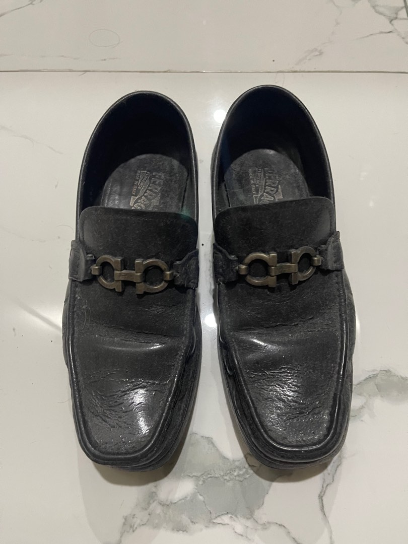 salvatore ferragamo black shoes