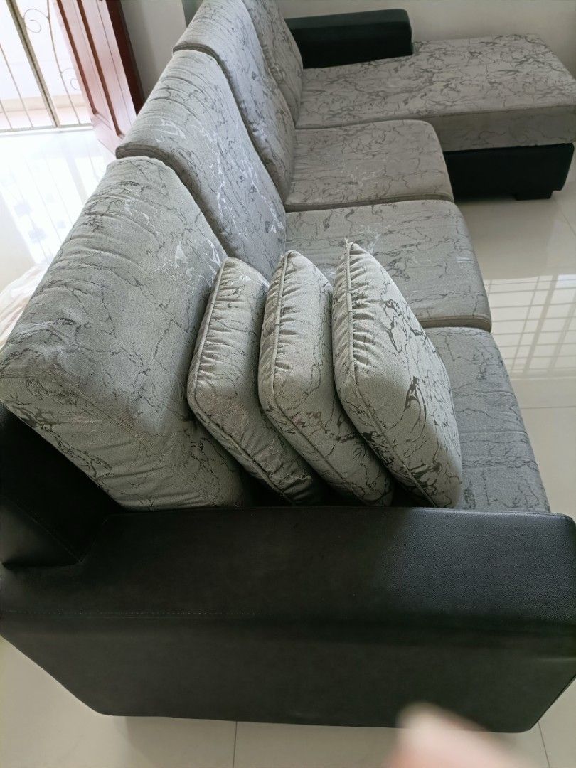 Seahorse L Shape Sofa Set + Free Additional Sofa Cover, Furniture