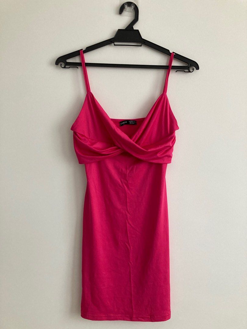 strapless open back dress Straps Barbie Pink A-line Short Princess Dress – Ohmollydress main image 1
