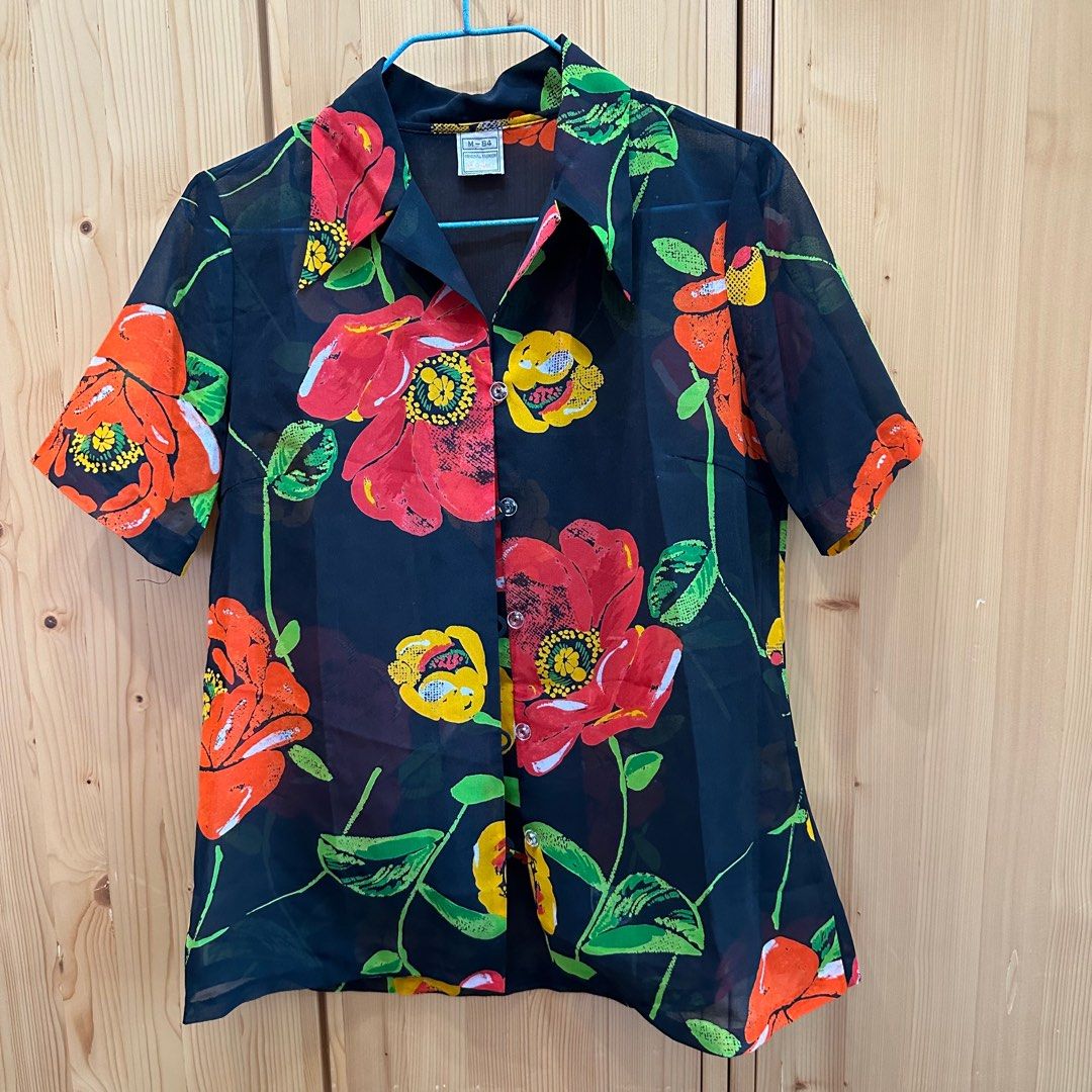 Vintage flower shirt top
