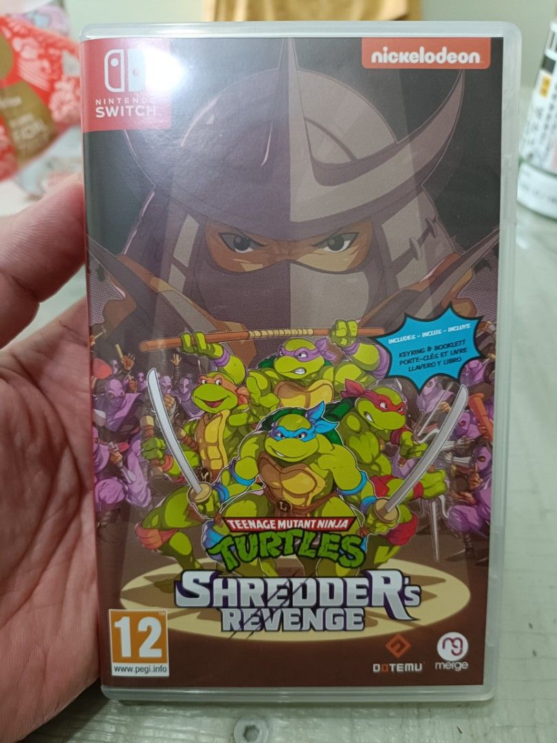 Shredder's Revenge + pizza keychain, Video Gaming, Video Games