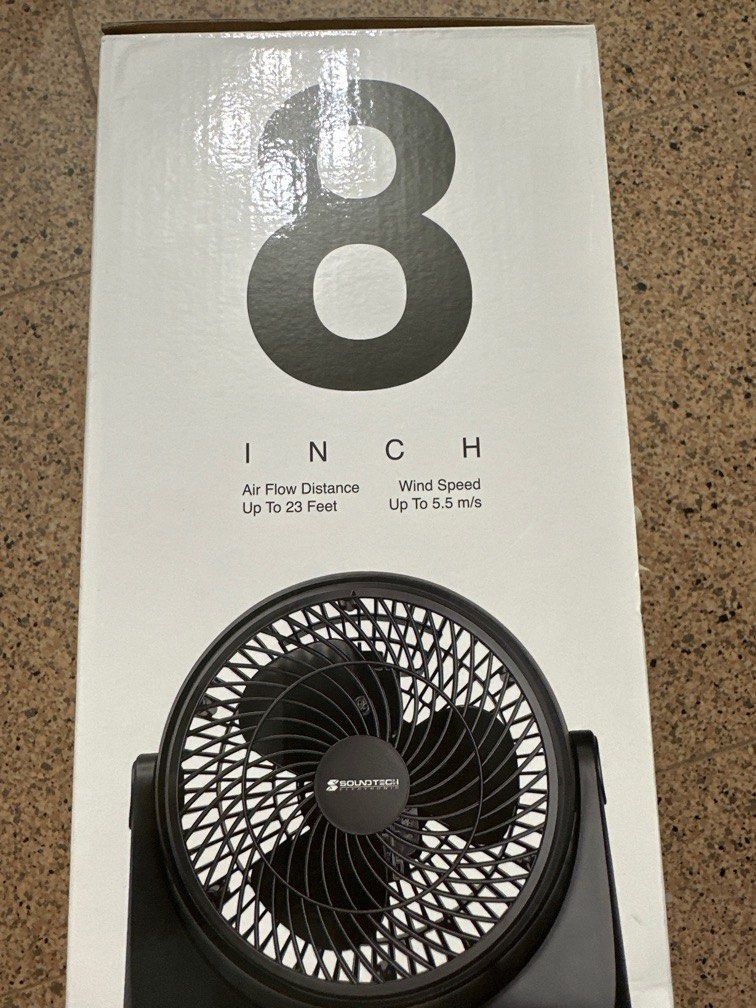 Sound tech 8 inches air circulator fan, Furniture & Home Living