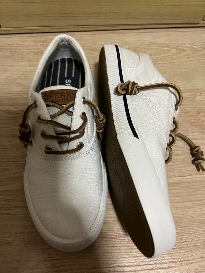 White sperrys cheap