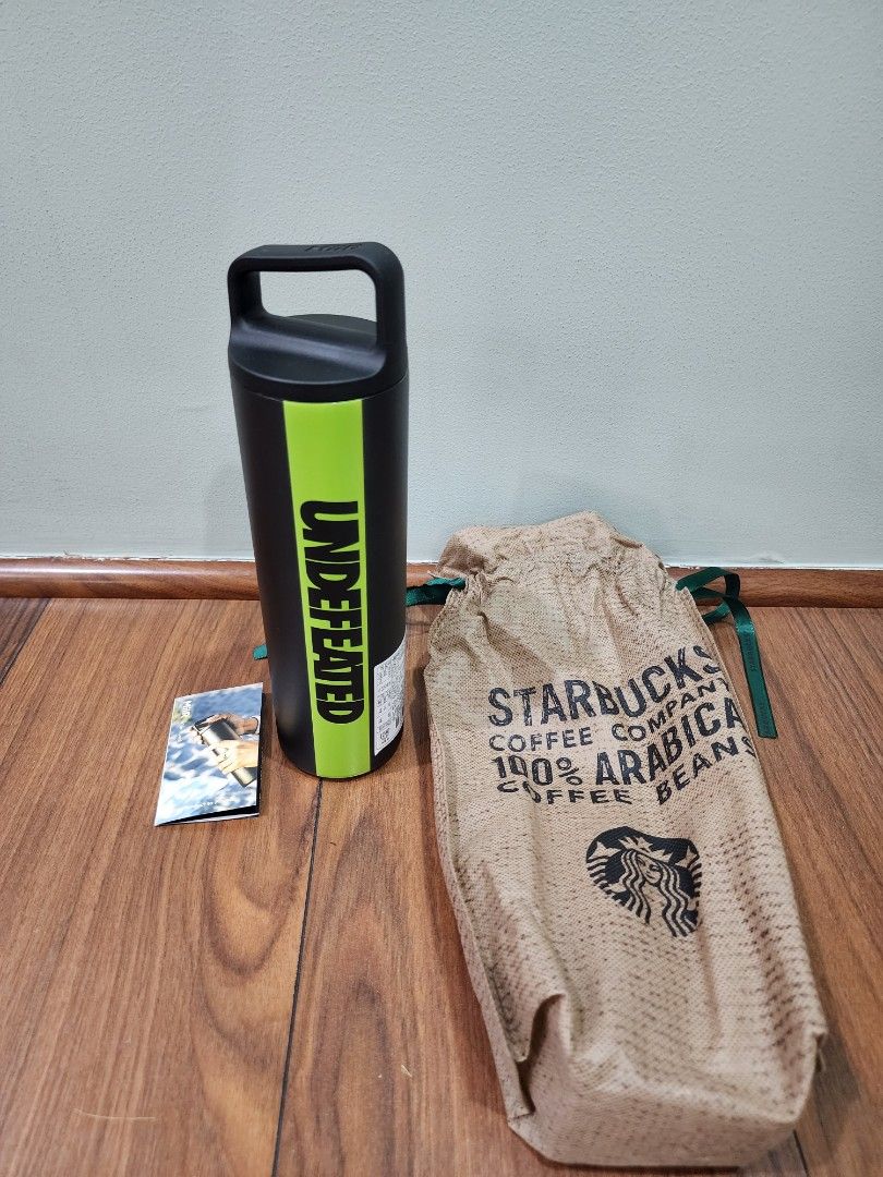 Starbucks Undefeated 591ml (Category: Water Bottles & Tumblers) located in Quezon City. Submitted by ams_cz4a (Listing ID 1243289182, Image 1). Description: Brandnew Starbucks Undefeated MiiR 591ml Widemouth.