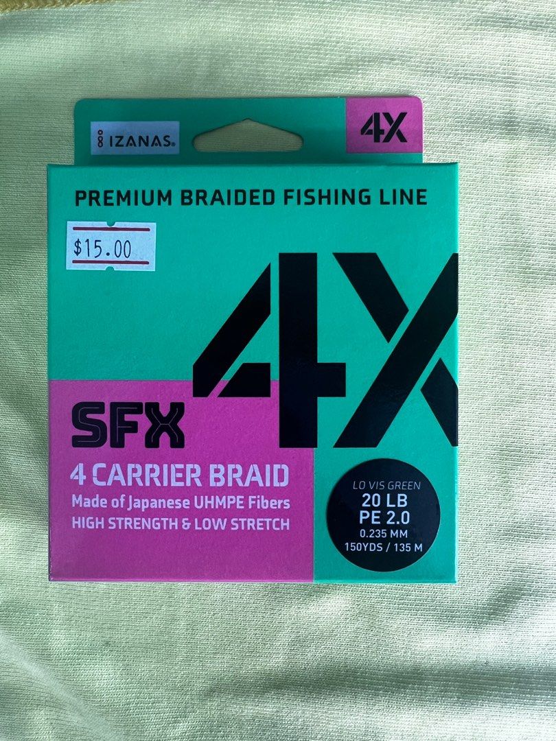 Braided line Sufix SFX 4 Carrier Braid MultiColor 300m 0.185mm