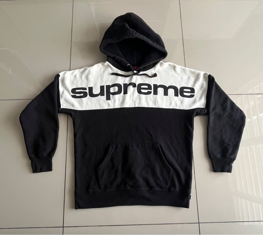 Supreme blocked hoodie new arrivals