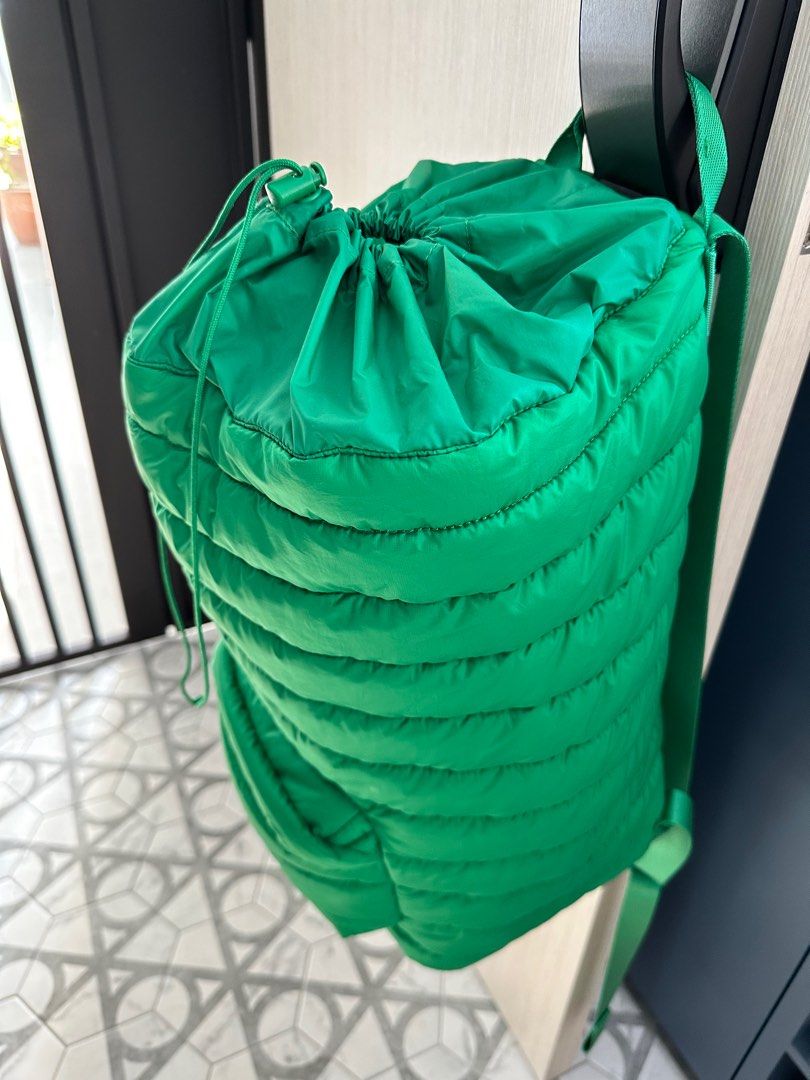 Supreme Puffer Backpack Green used, Men's Fashion, Bags, Backpacks on