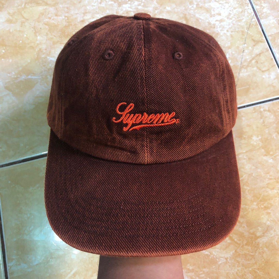 supreme washed twill 6 panel