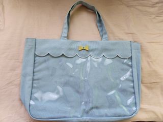Original Cute Gyaru Chain Denim Transparent Shoulder Bag Itabag