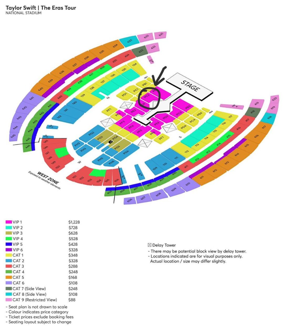 Taylor Swift The Eras Tour 2 x VIP 1 Tickets (Cheap PC2), Tickets