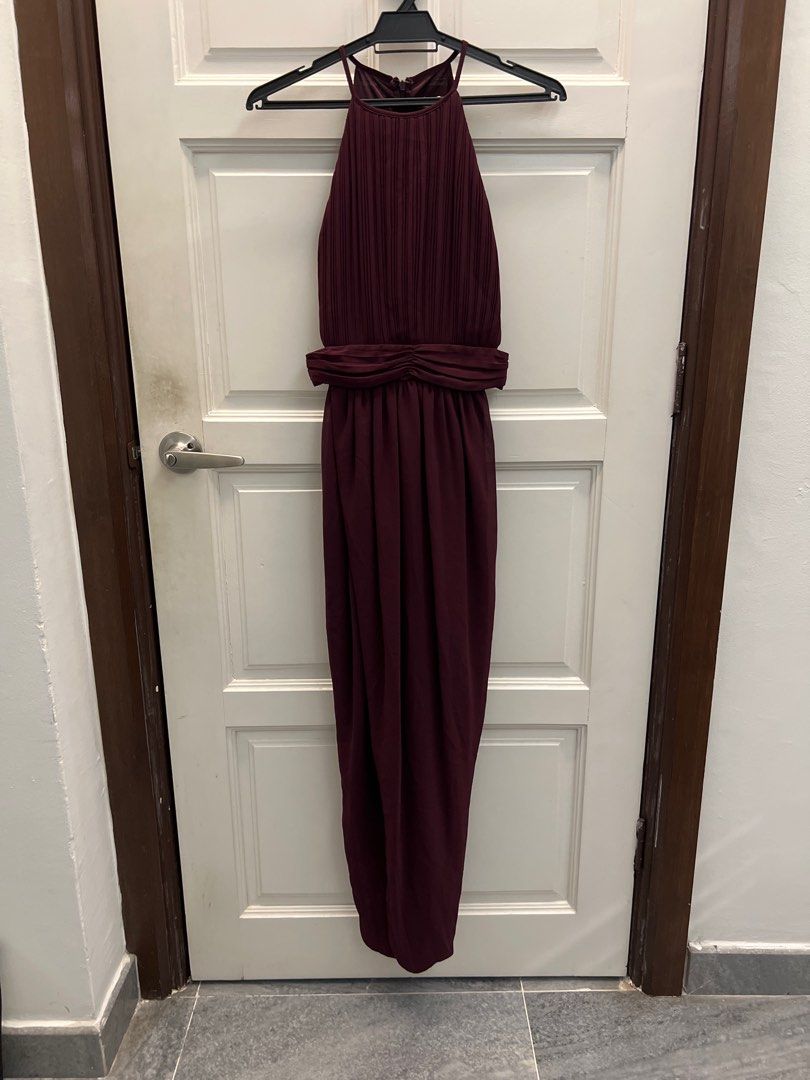 Tfnc burgundy 2024 bridesmaid dress