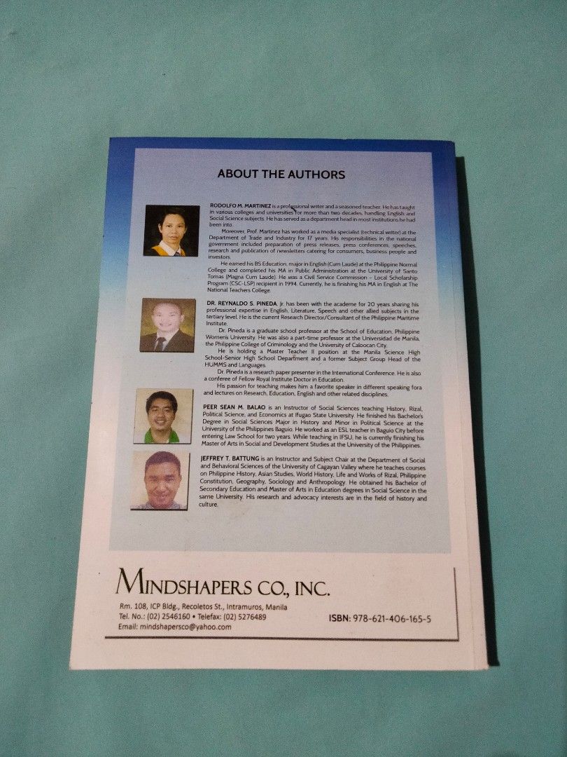 The Contemporary World by Martinez (Mindshapers) (Category: Storybooks) located in Caloocan City. Submitted by ramen006 (Listing ID 1243356660, Image 2). Description: 📖 The Contemporary World > By. Rodolfo M. Martinez, Reynaldo S. Pineda, Peer Sean Balao (Mindshapers) - Used once - In very good condition (10/10) - No dents - No highlights/answers - No torn/missing pages Feel free to message me for inquiries :)).