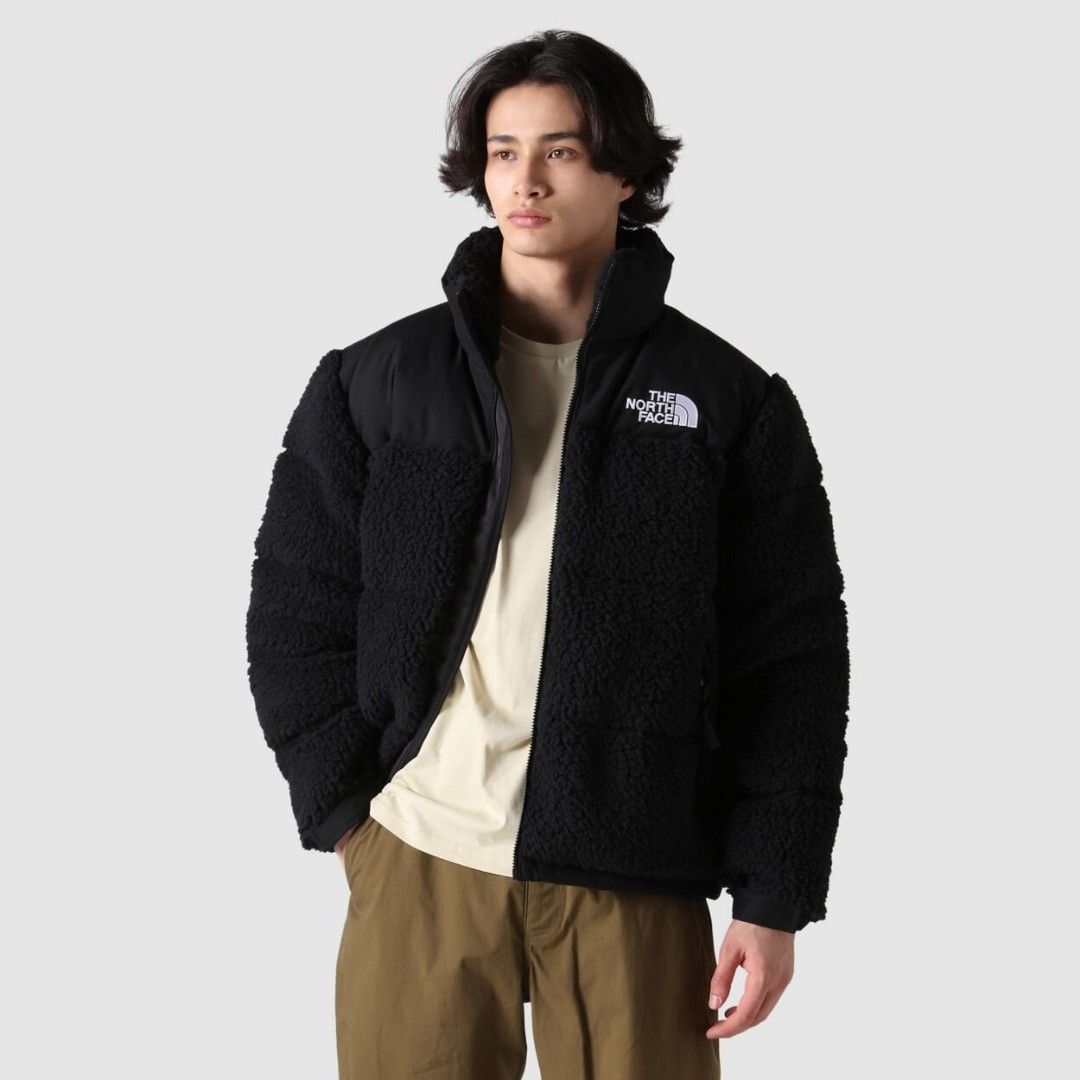 the north face high pile fleece nuptse jacket