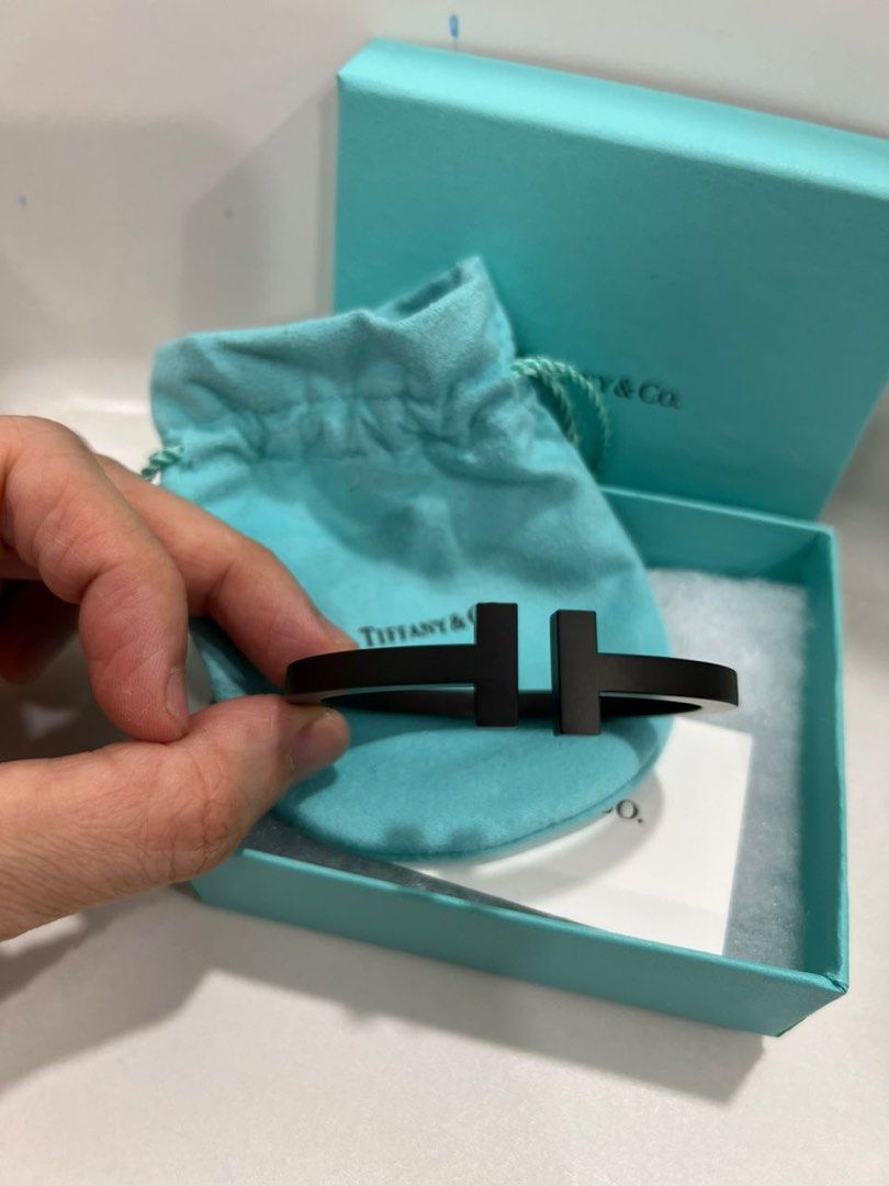 Tiffany black t bracelet shop