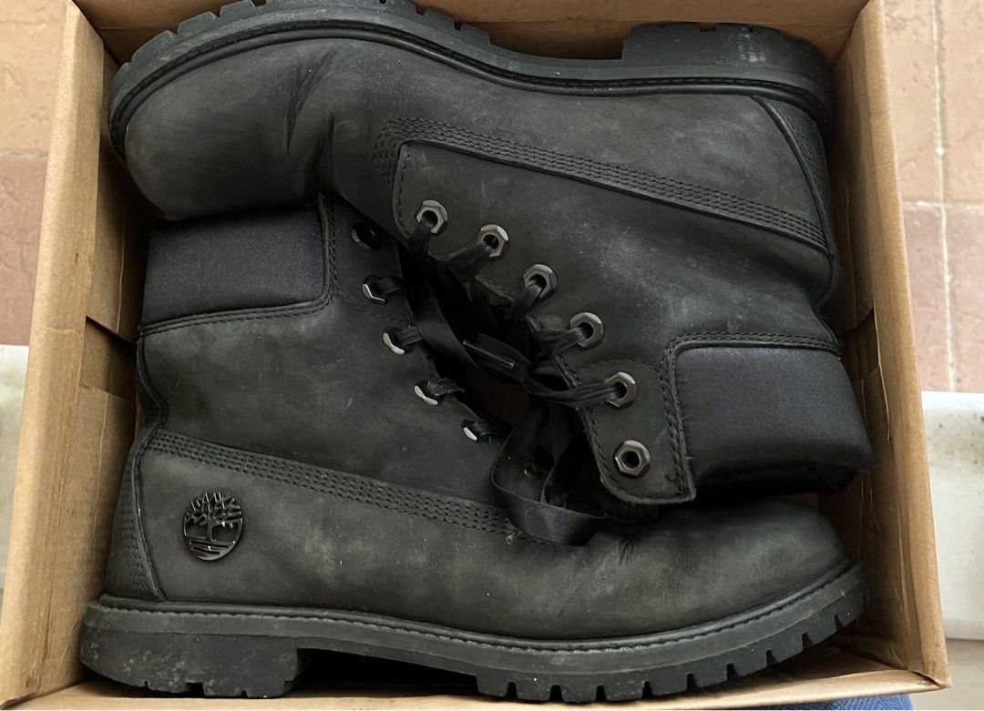 Ladies black timberland boots size 6 shop