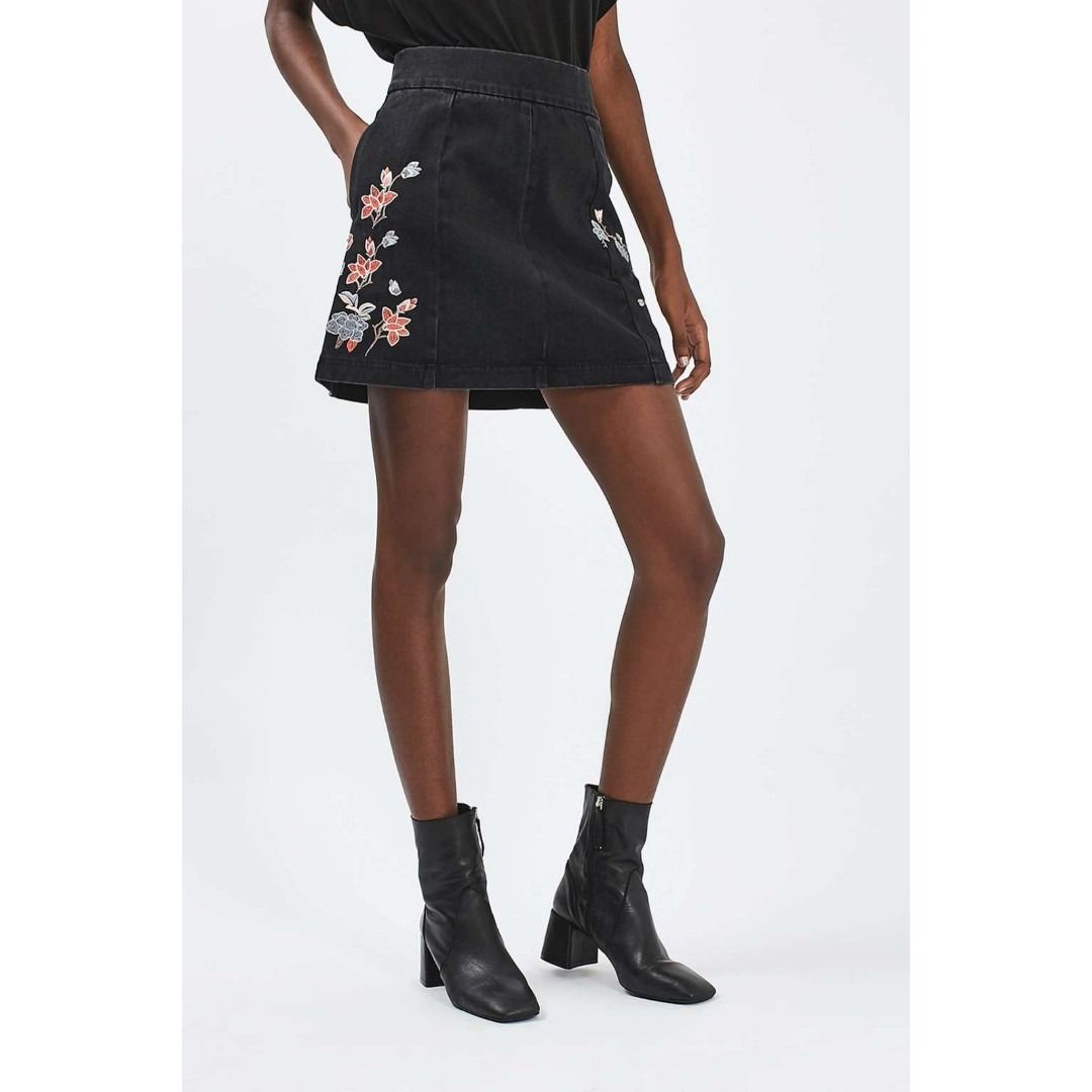 Embroidered skirt topshop clearance
