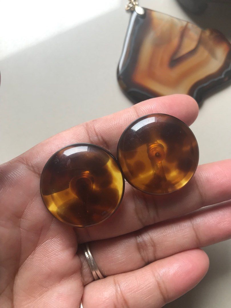 Tortoise shell clearance clip on earrings