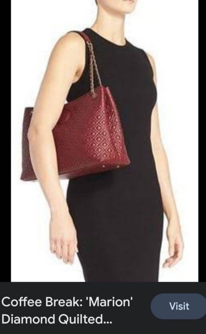 Coffee Break: 'Marion' Diamond Quilted Leather Tote 
