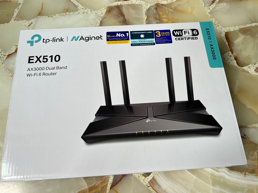 TP-Link EX510 WiFi-6 Router 1Gbps free singtel mesh v2, TV & Home ...