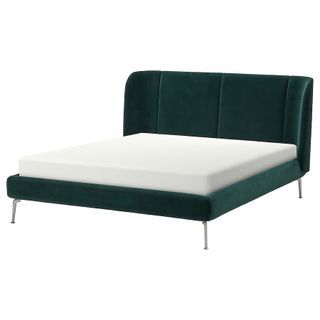 TUFJORD Upholstered bed frame, Djuparp dark green