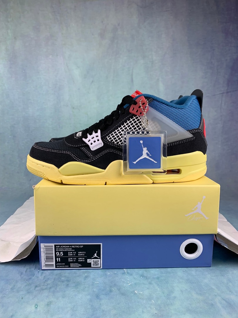 Union LA x Air Jordan 4 aj4 DC9533-001, 男裝, 鞋, 波鞋- Carousell