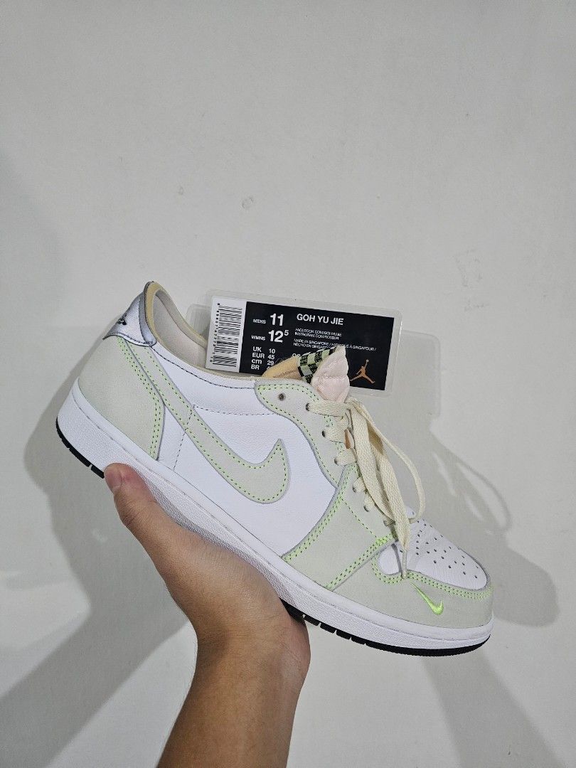Air jordan 1 ghost green hot sale