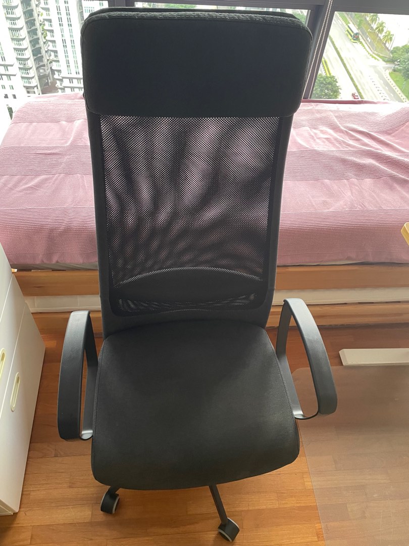 Used Ikea office chair MARKUS vissle dark grey Furniture