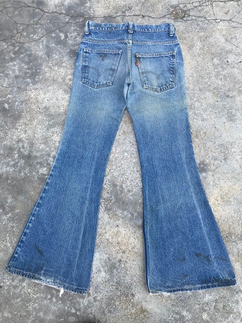 LEVIS VINTAGE 70S Jean Women 684 Orange Tab Bell Bottom Flared USA