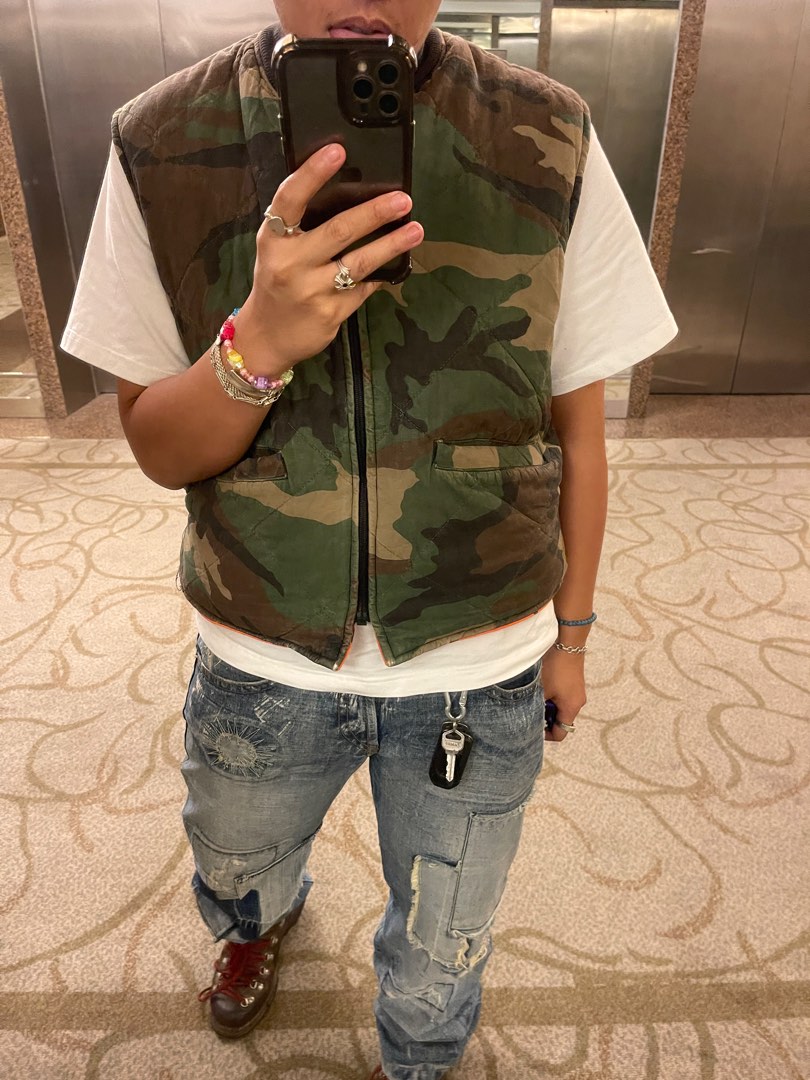 Camo vest outfit top