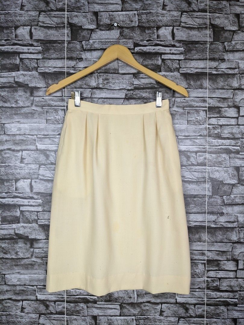 Vintage Christian Dior Skirt Plain Back Zipper Work Wear Casual