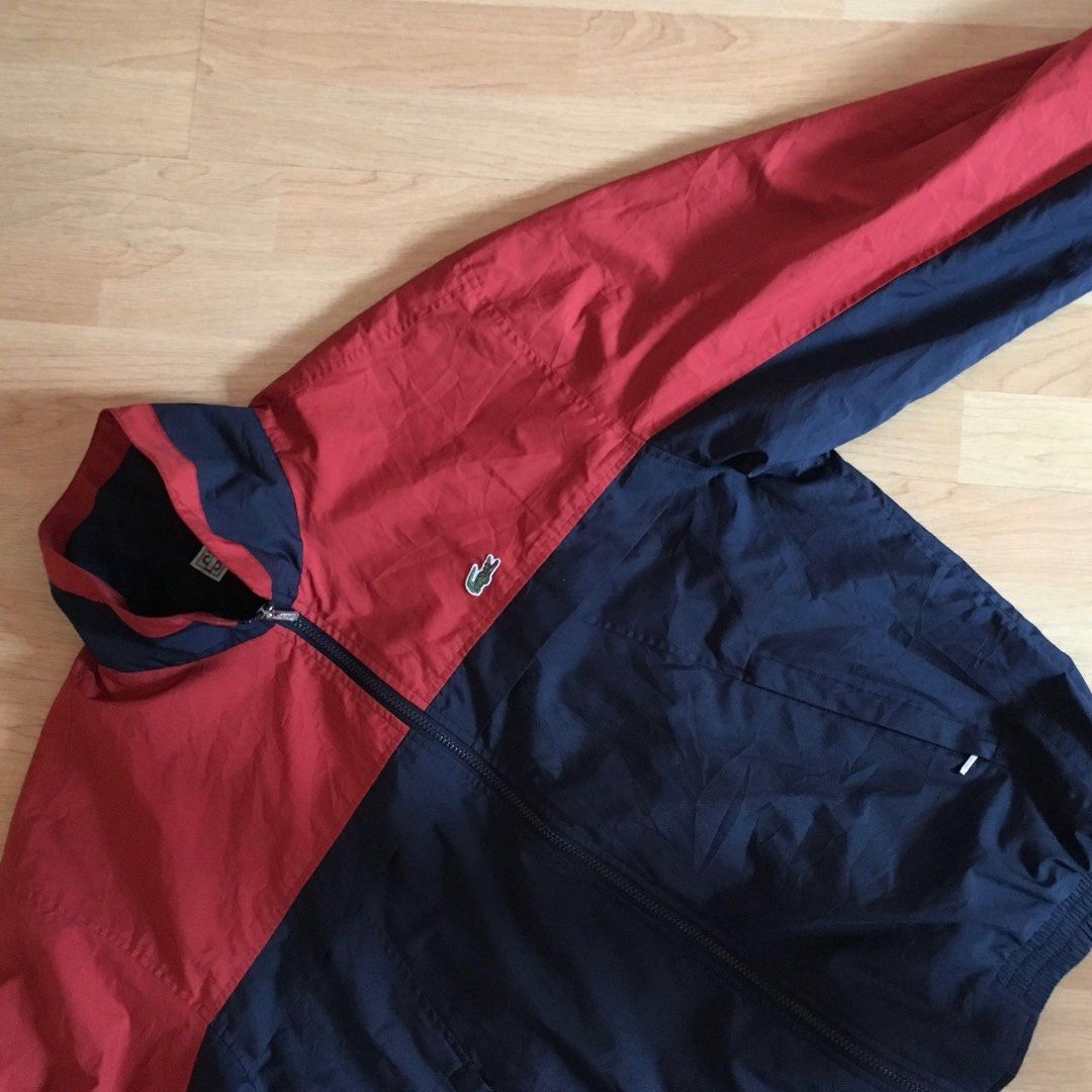 Red white and hotsell blue lacoste jacket