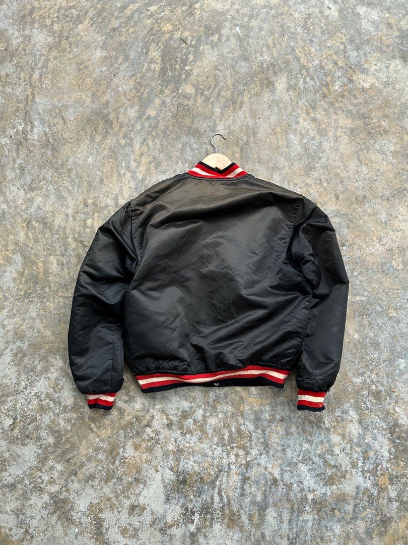 Vintage Louisville Starter Satin Jacket Arch Spell out USA Made, Men's