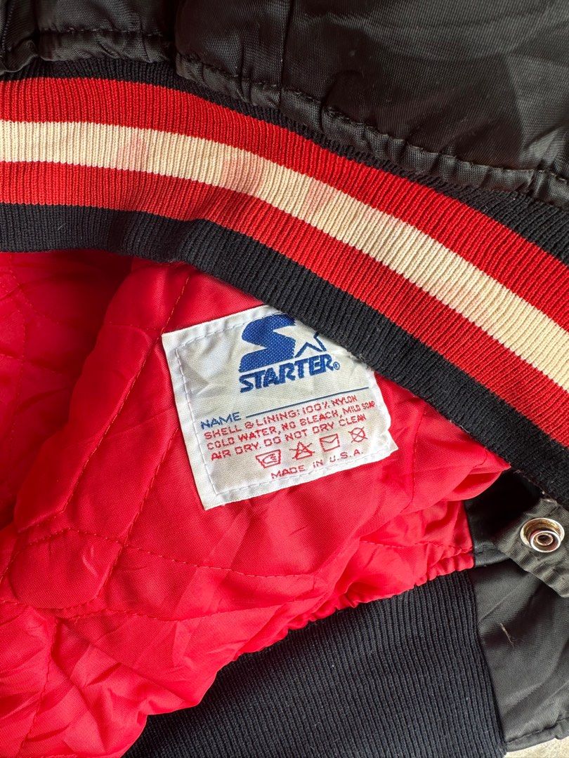 Vintage Louisville Starter Satin Jacket Arch Spell out USA Made, Men's