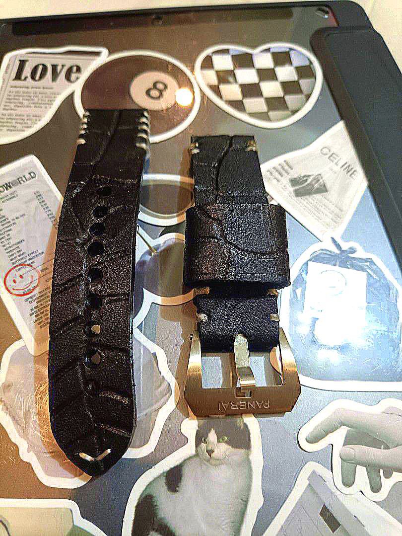VINTAGE MATTE BLACK 22MM Salephp 1200 crocs style Italian