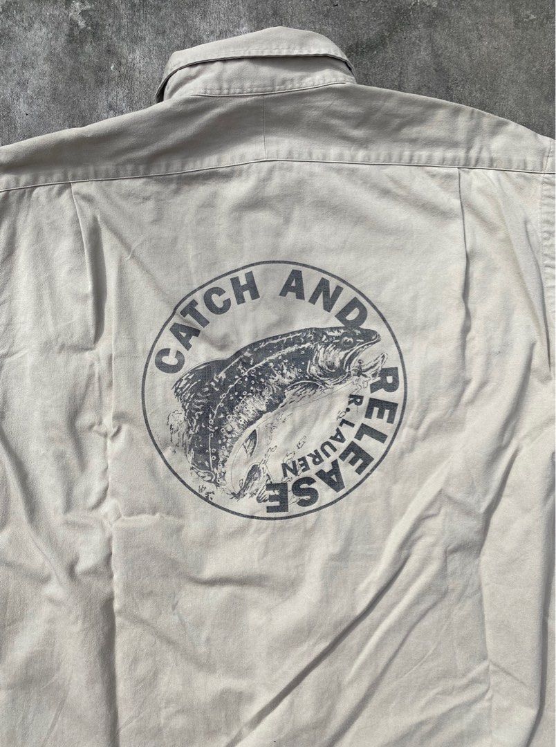 Vintage Ralph Lauren “Catch & Release” Longsleeve, Men's Fashion