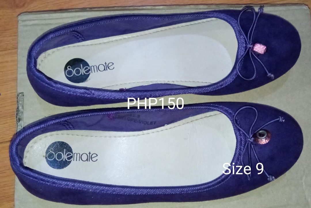 Violet Ballet Flats Women s Fashion Footwear Flats Sandals on Carousell