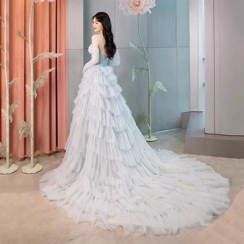 Western wedding cheap gown