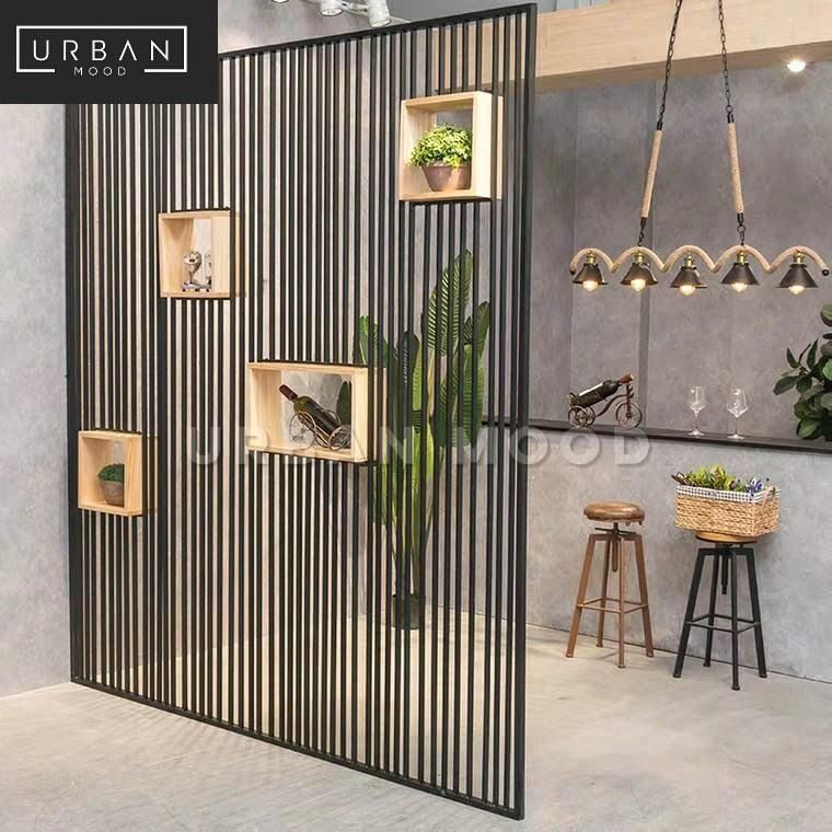 WILDER Modern Industrial Room Divider, Furniture & Home Living ...