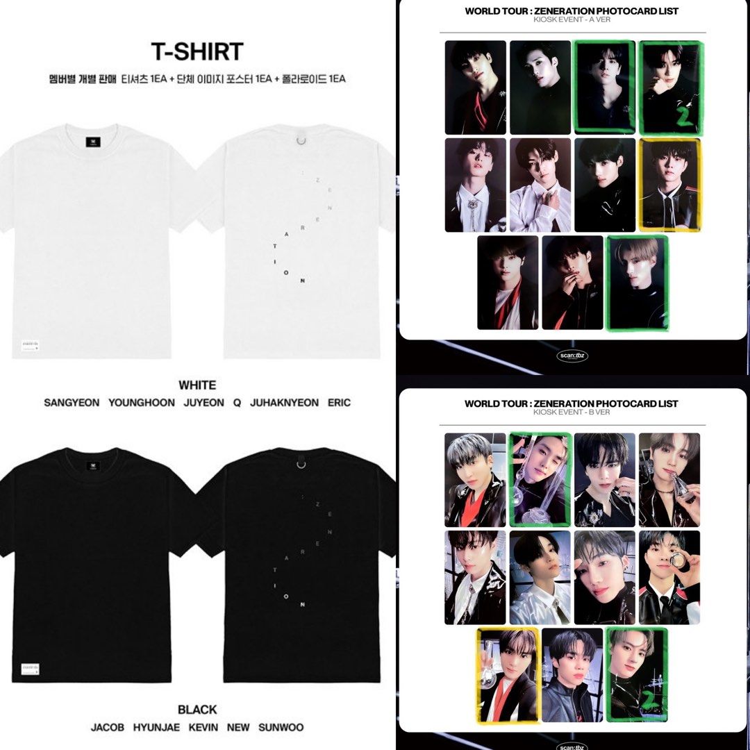 WTS] the boyz zeneration tour merch md round 1 (shirts