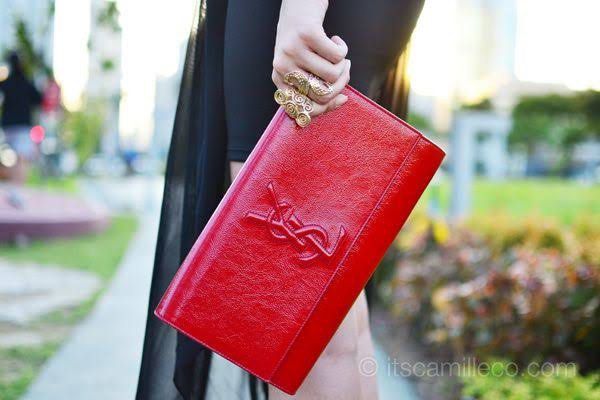 Ysl clutch black patent leather clearance