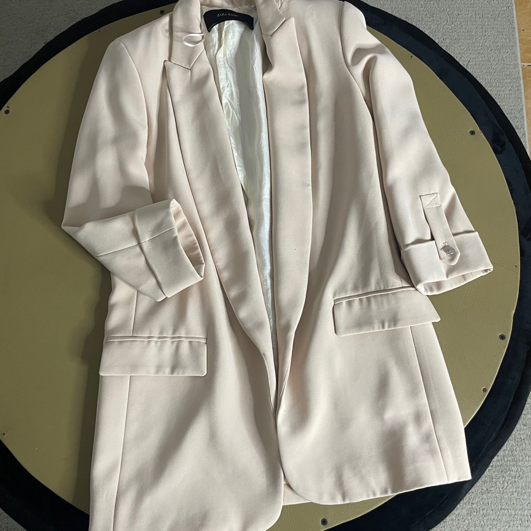 Zara blazer salmon on Carousell