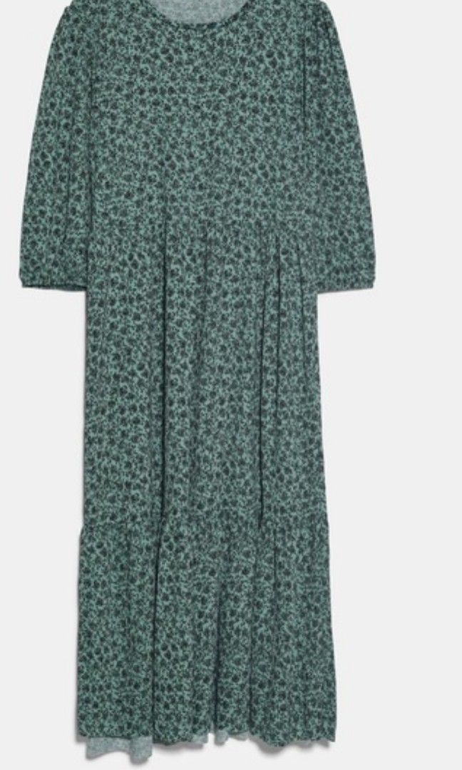 Zara Dresses Zara Floral Midi Dress Green Blogger Favorite 56 OFF
