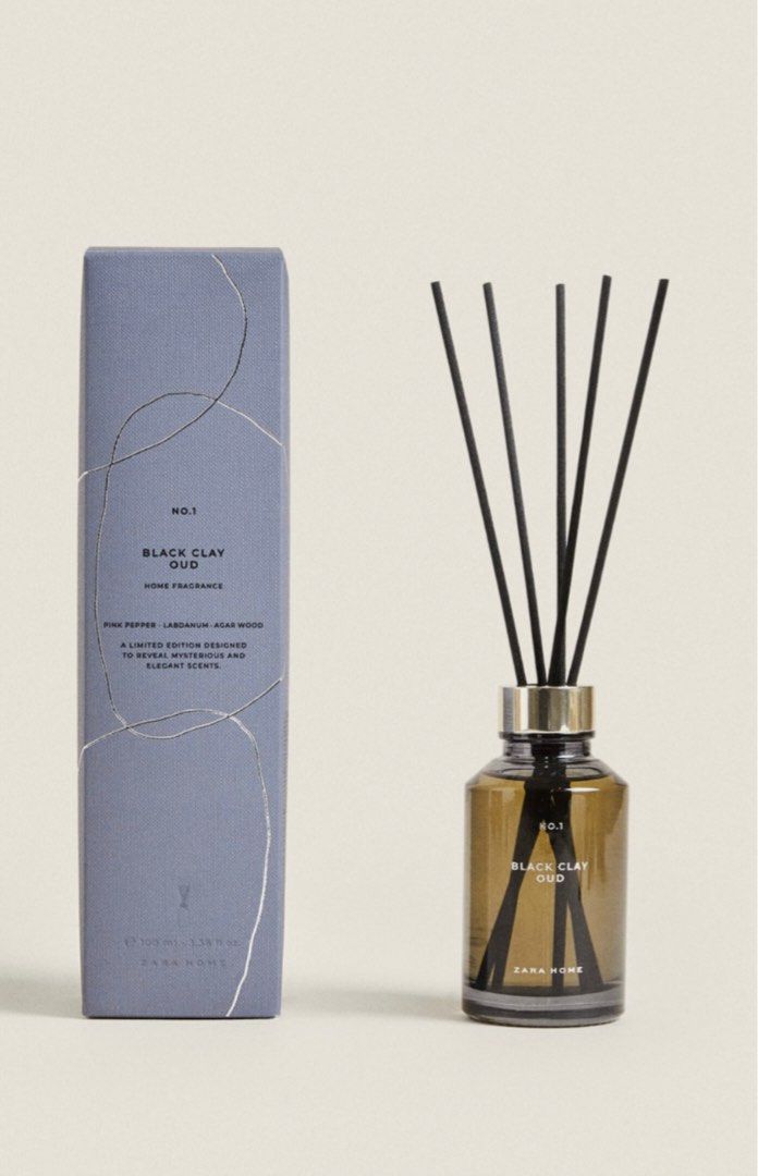 Zara Reed Diffuser BLACK CLAY OUD, Furniture & Home Living, Home
