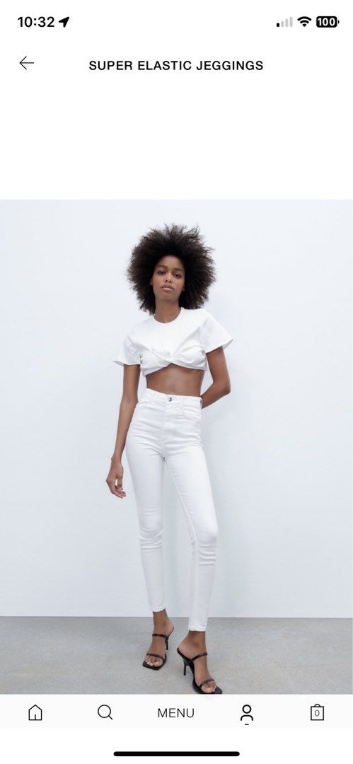 Zara Super Elastic Jeggings White