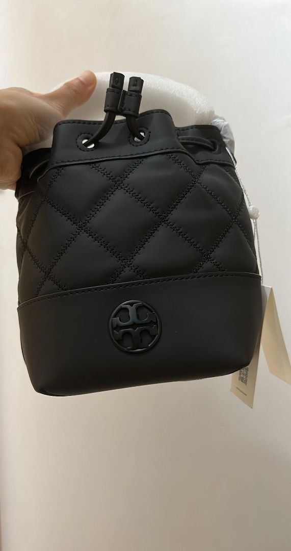 99%新] Tory Burch Willa Matte Bucket Bag 啞光暗黑水桶袋, 女裝