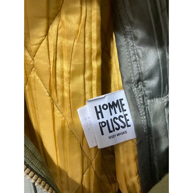 二手美品 Homme plisse issey miyake ラインパンツ 伊勢丹別注 橄欖綠