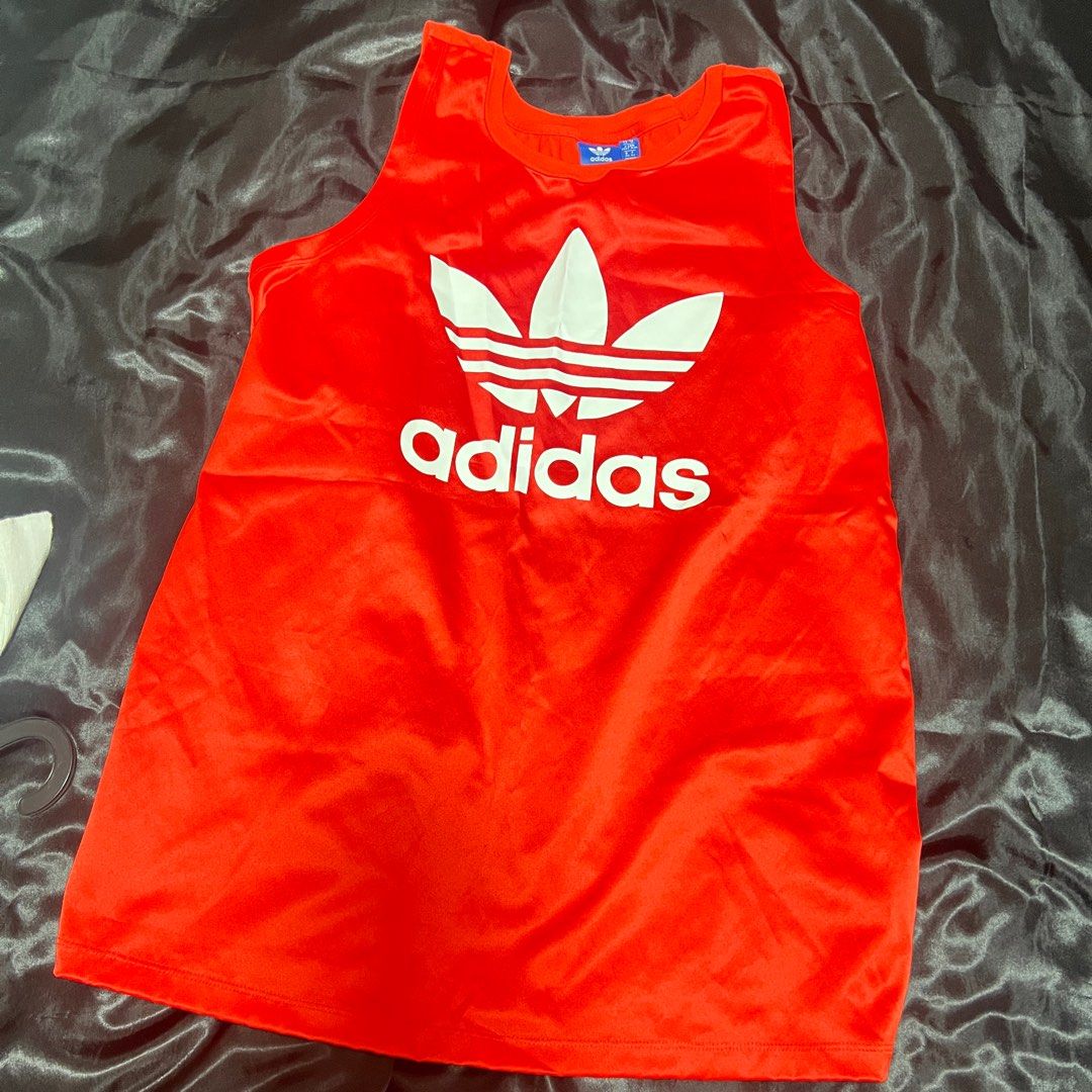 Red adidas clearance tank