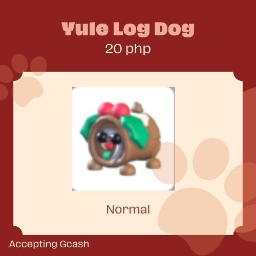 Adopt me pets Yule Log Dog on Carousell